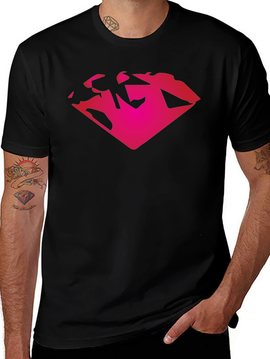 Diamond Graphic Black T-Shirt Casual Wear