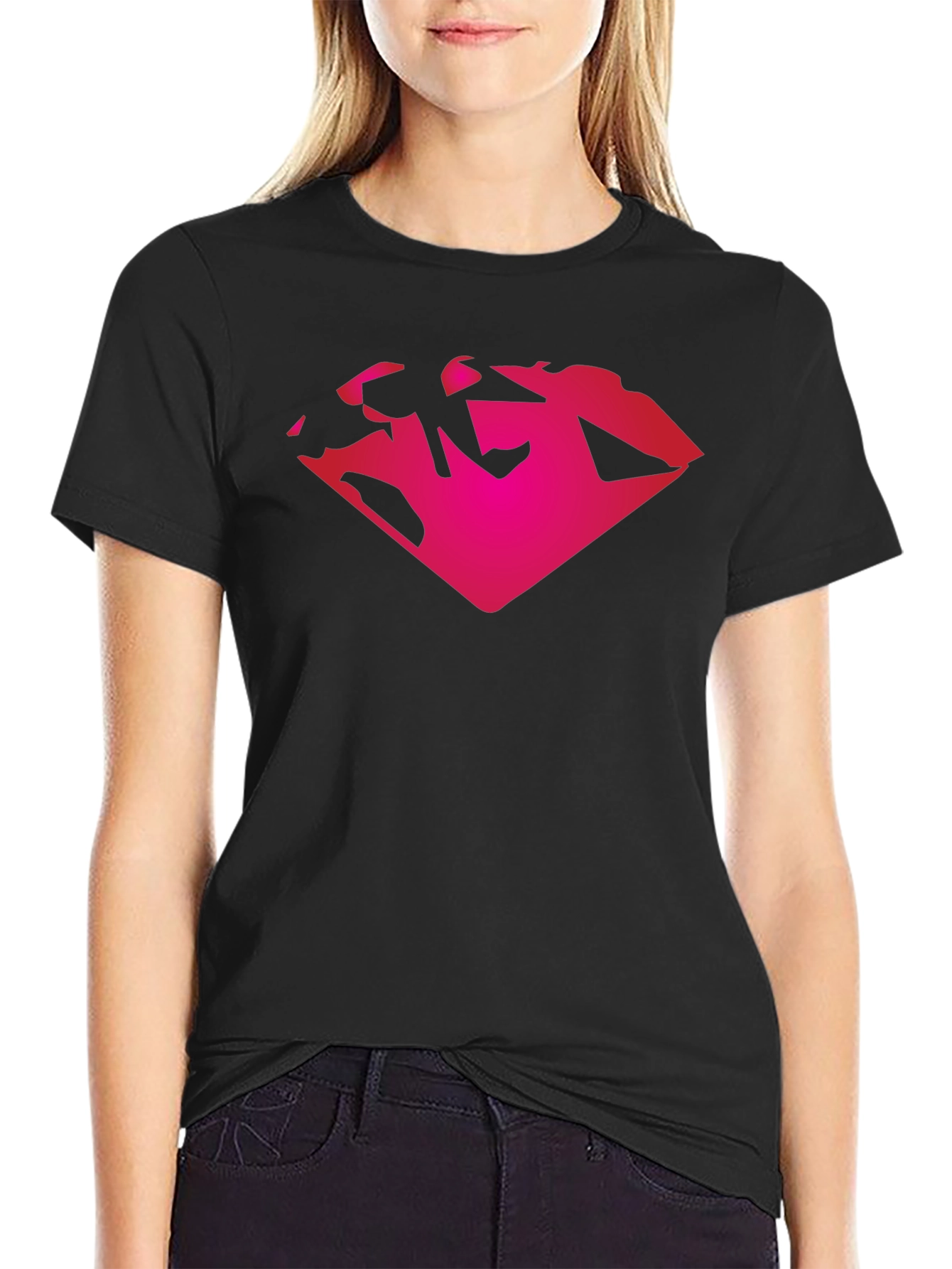 Diamond Graphic Black T-Shirt Casual Wear