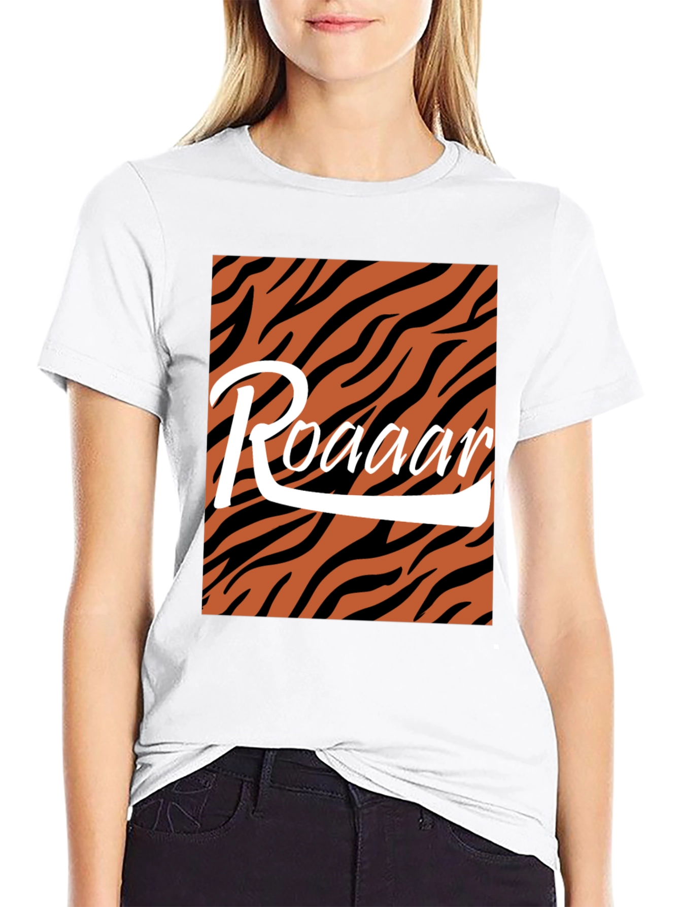 Roaar Tiger Stripe Graphic Tee