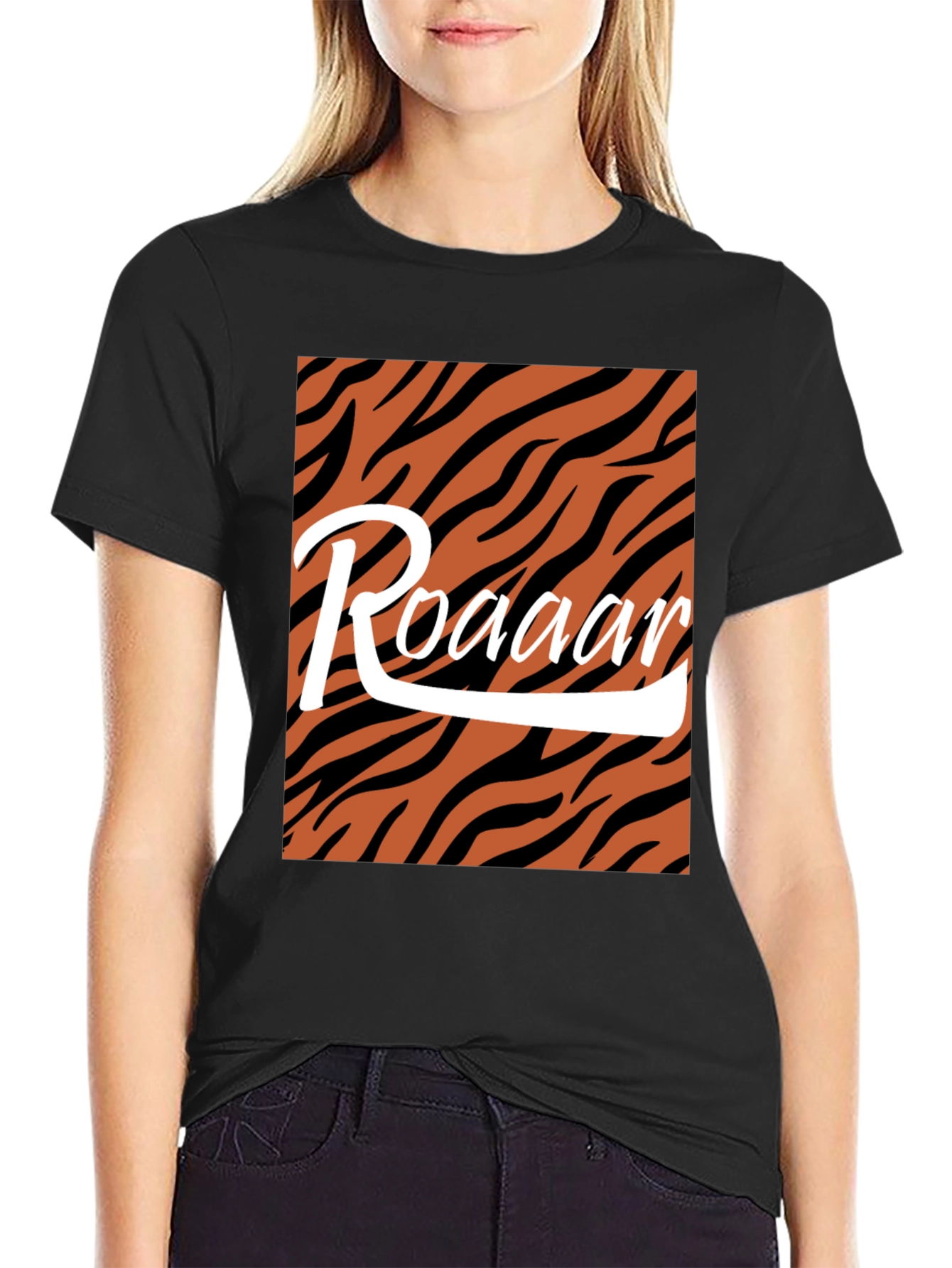 Roaar Tiger Stripe Graphic Tee