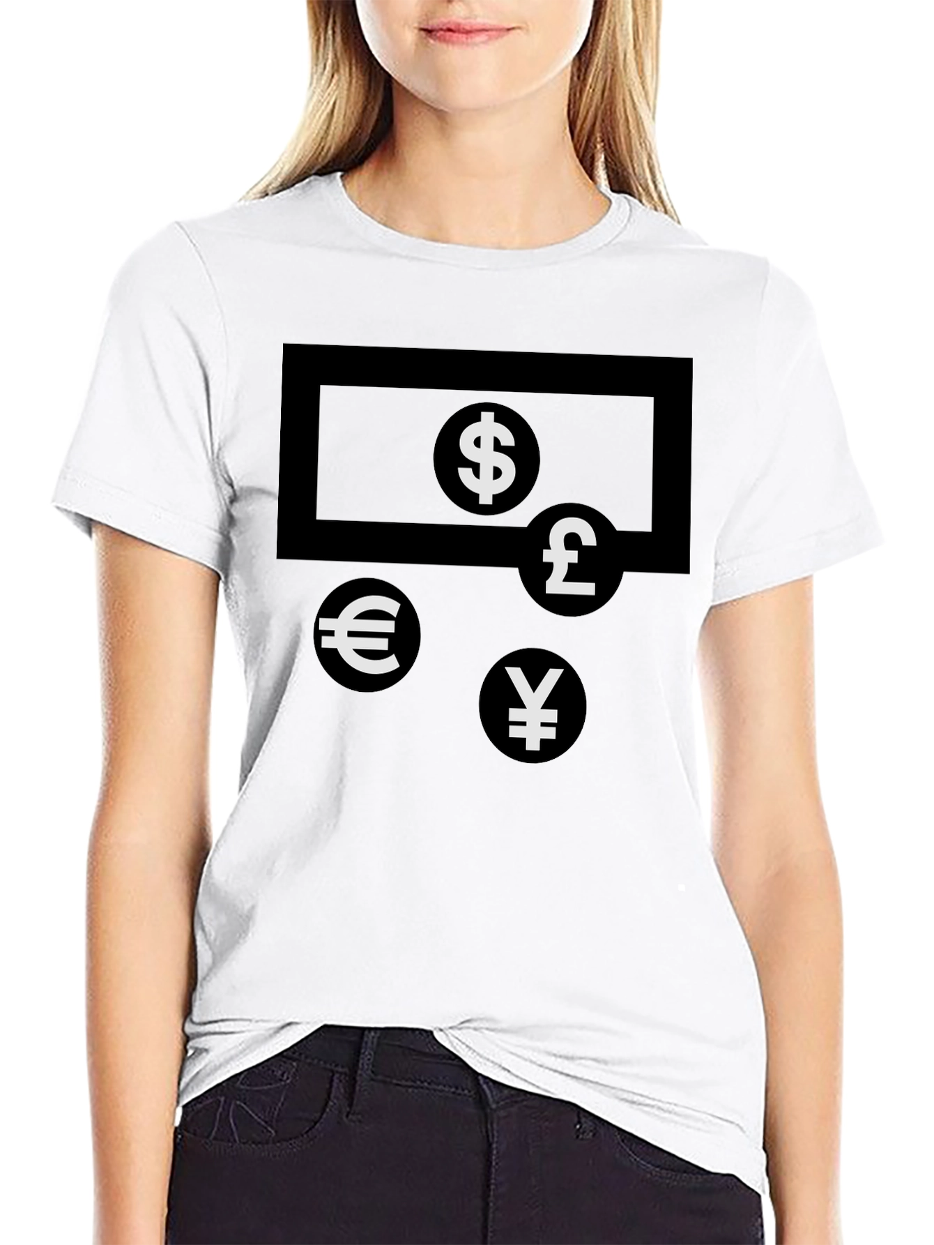 Currency Symbols T-Shirt - Black
