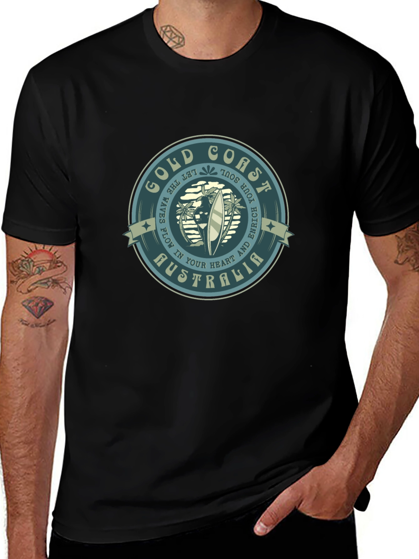 Gold Coast Australia T-Shirt Surf Design