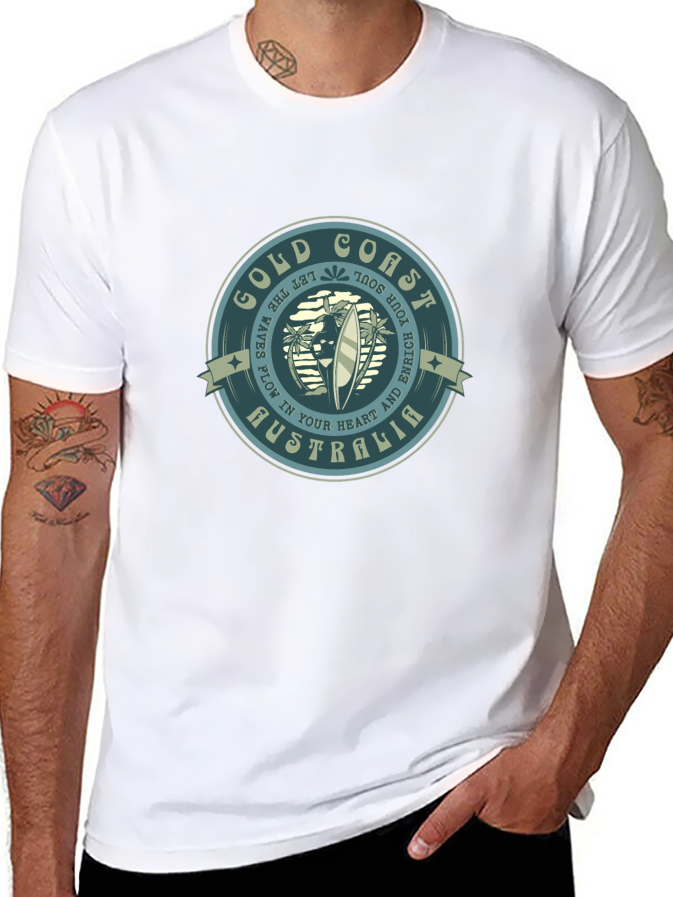 Gold Coast Australia T-Shirt Surf Design