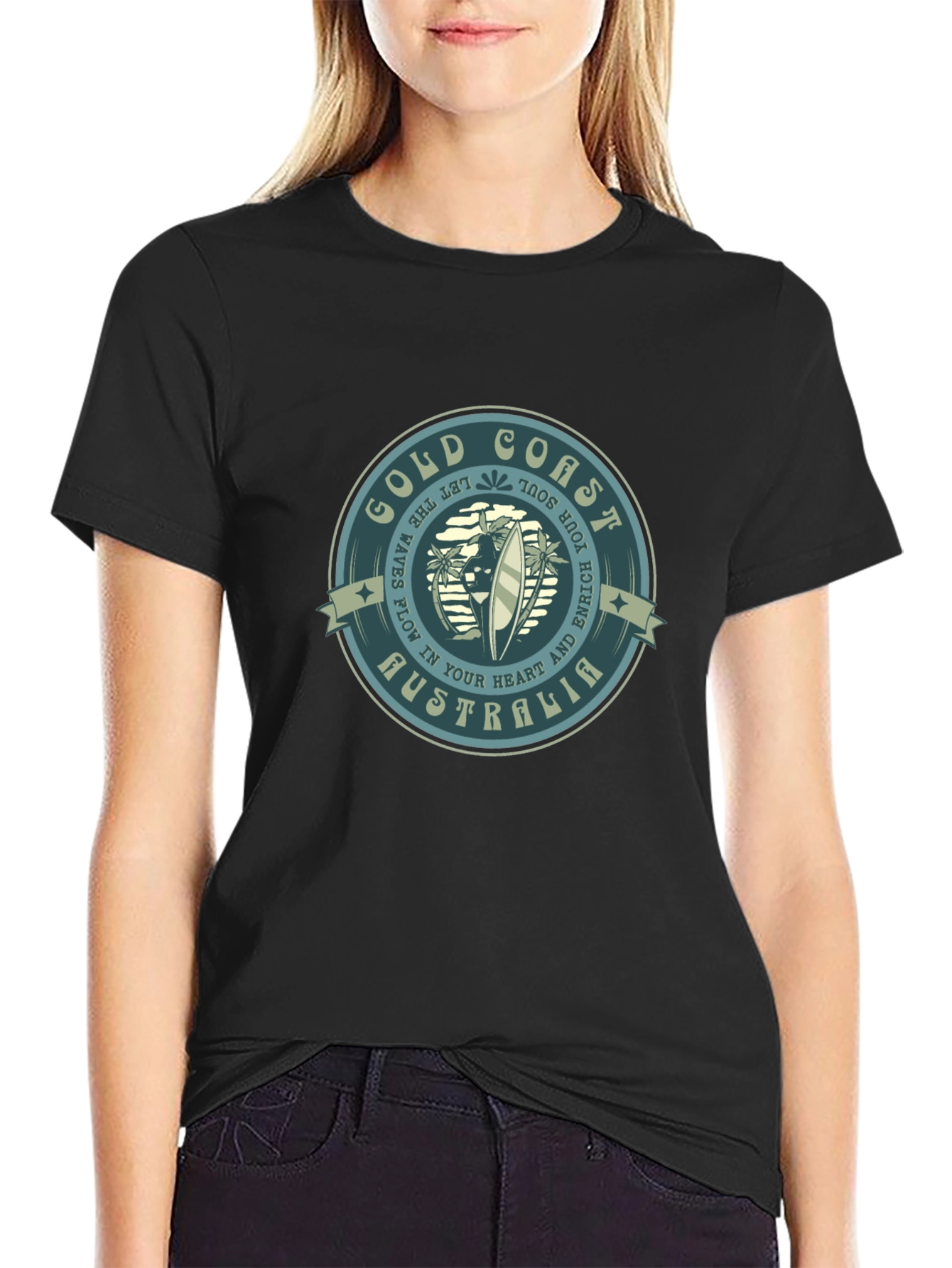 Gold Coast Australia T-Shirt Surf Design
