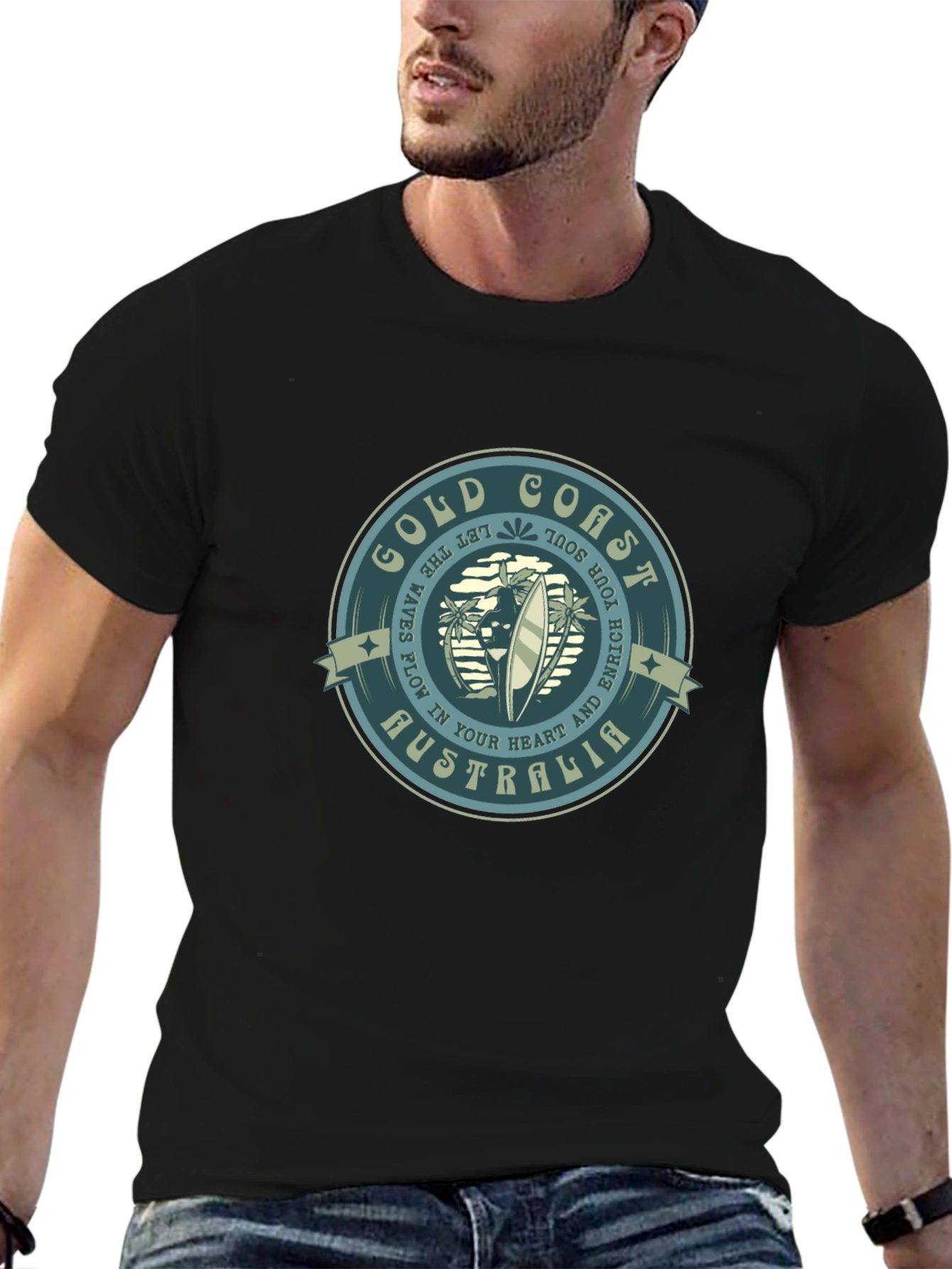 Gold Coast Australia T-Shirt Surf Design
