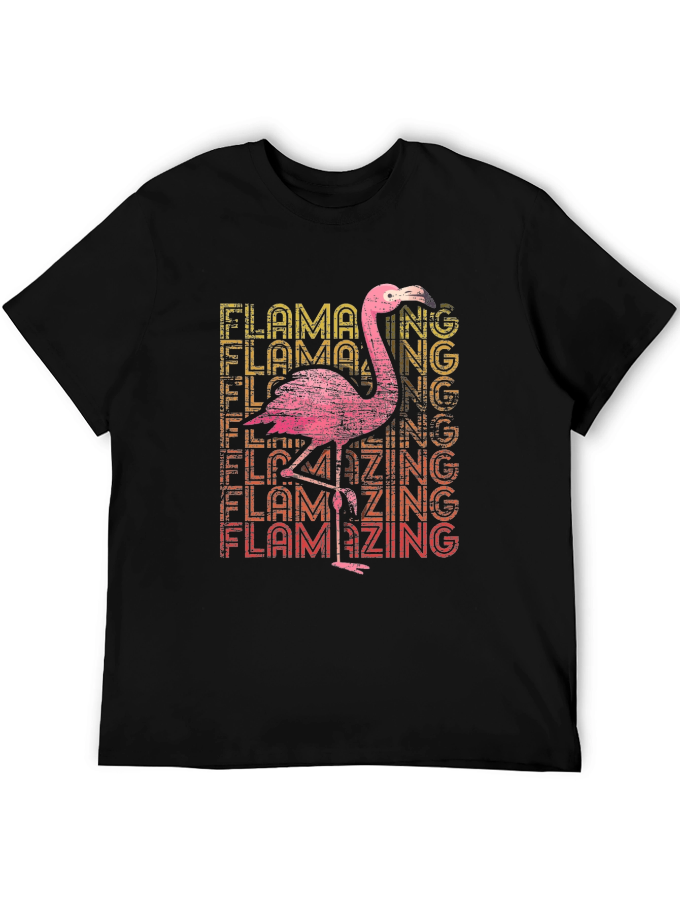 Flamazing Flamingo Graphic Tee - Black
