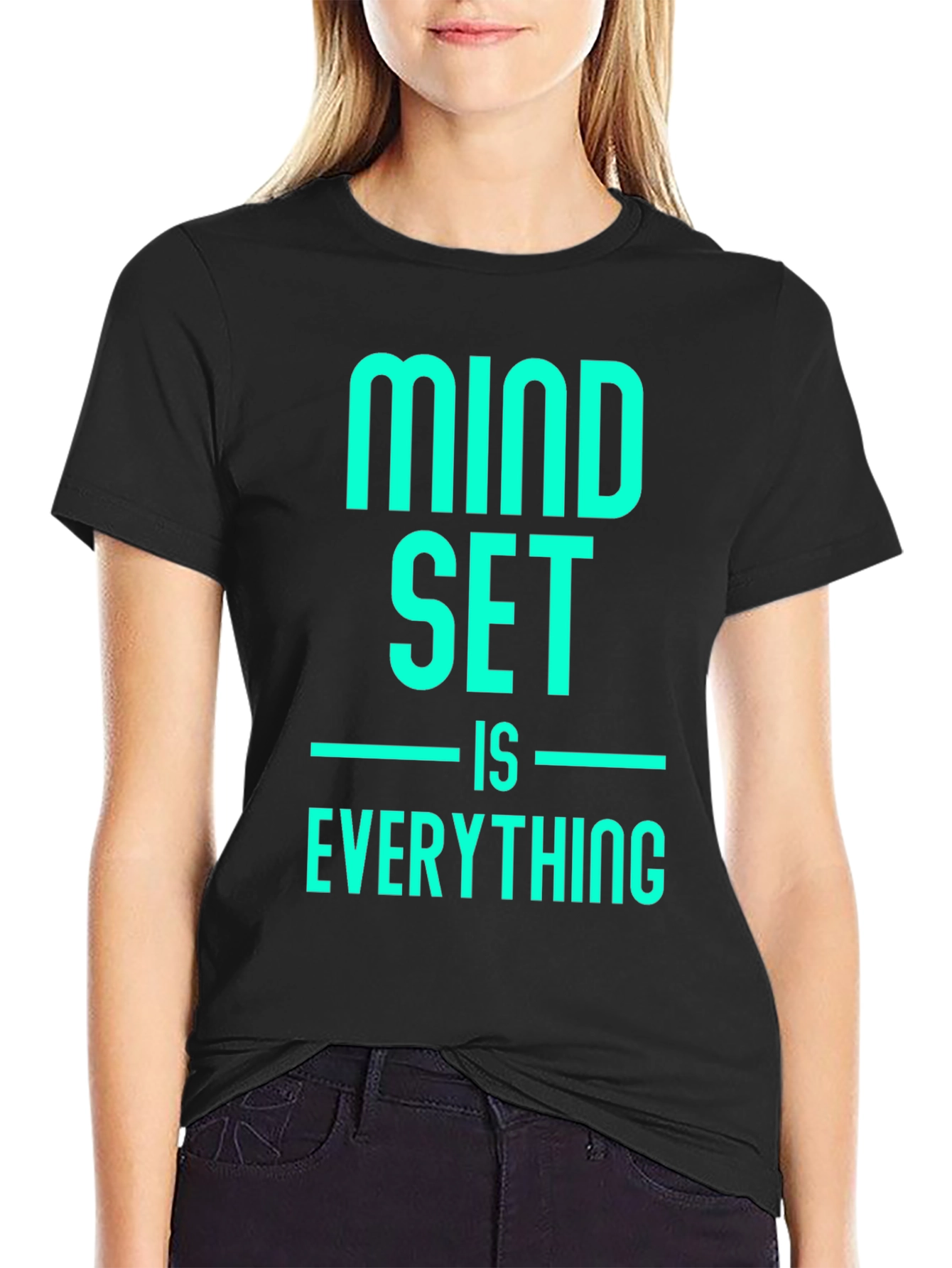 Mindset Is Everything Black Graphic Tee