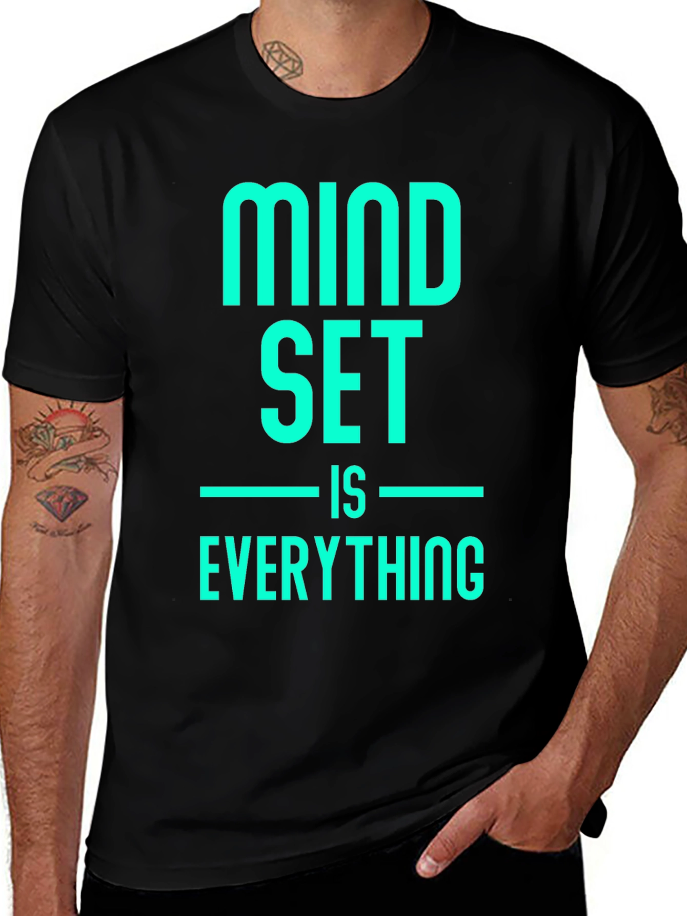 Mindset Is Everything Black Graphic Tee