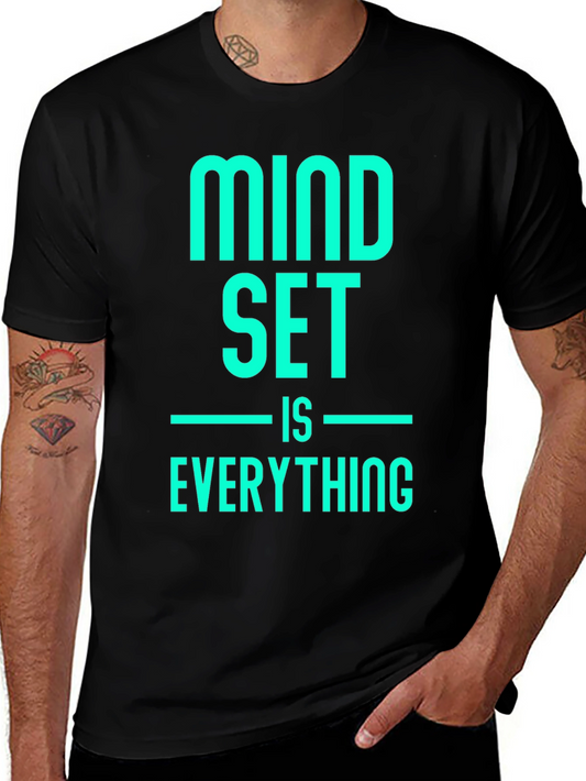 Mindset Is Everything Black Graphic Tee