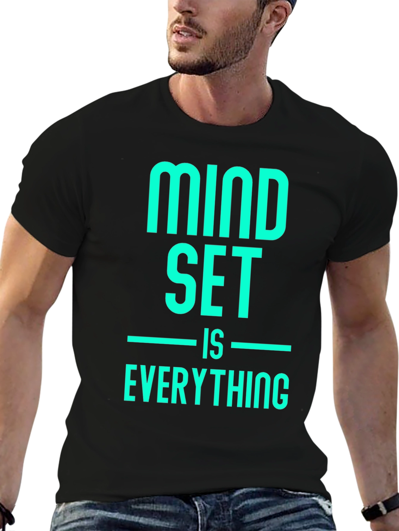 Mindset Is Everything Black Graphic Tee