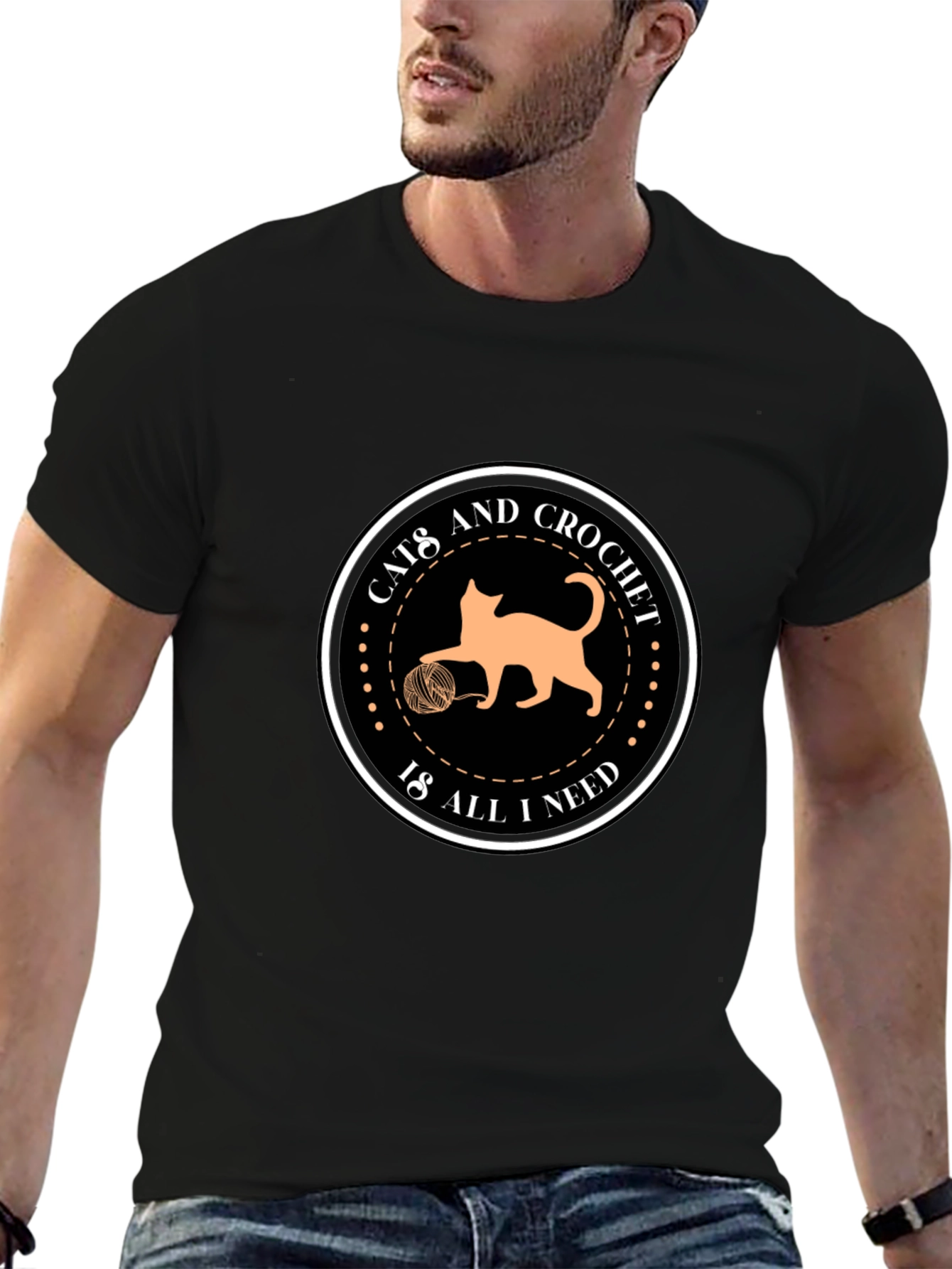 Cats and Crochet Graphic T-Shirt