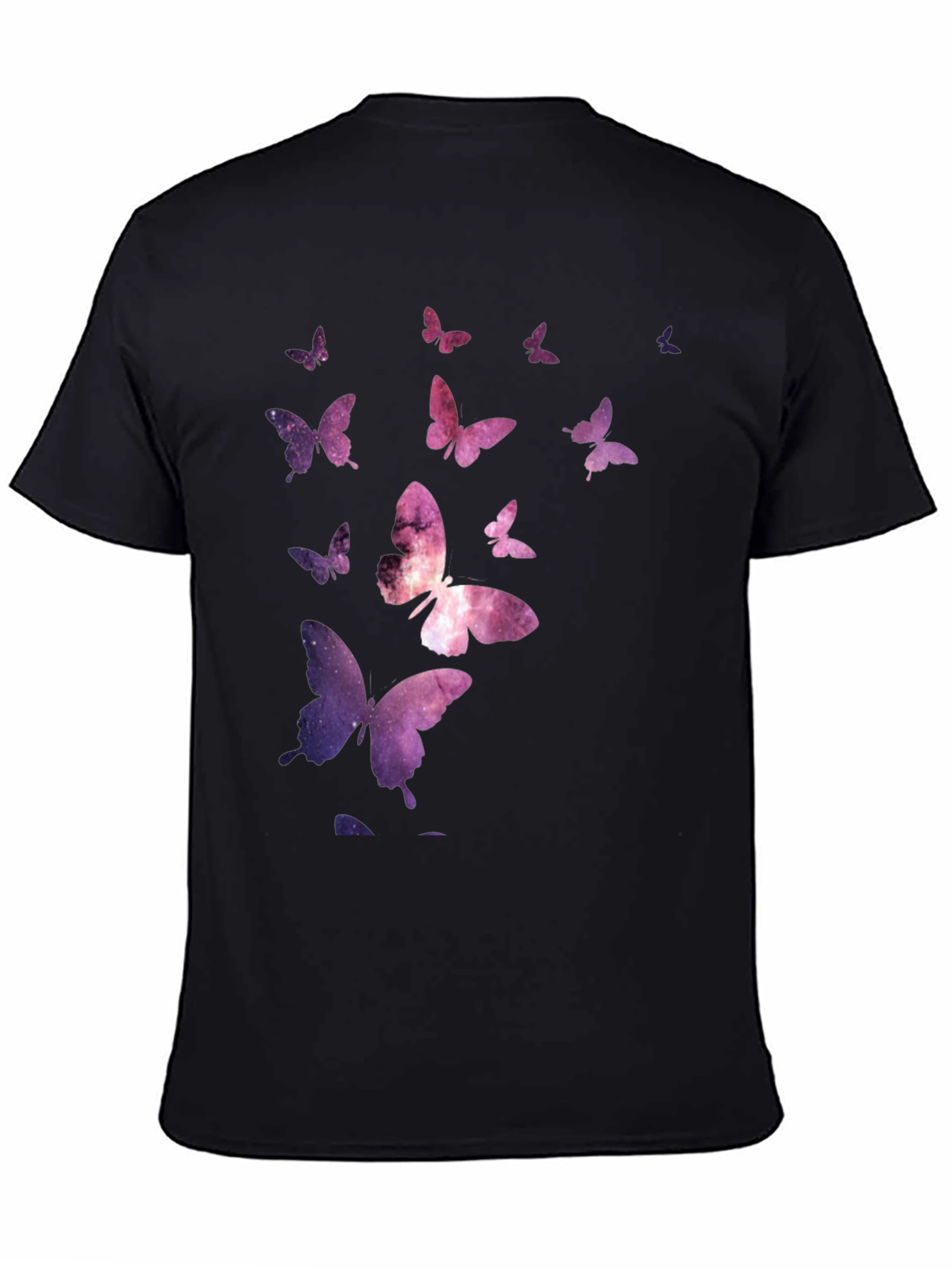 Galaxy Butterfly Black T-Shirt