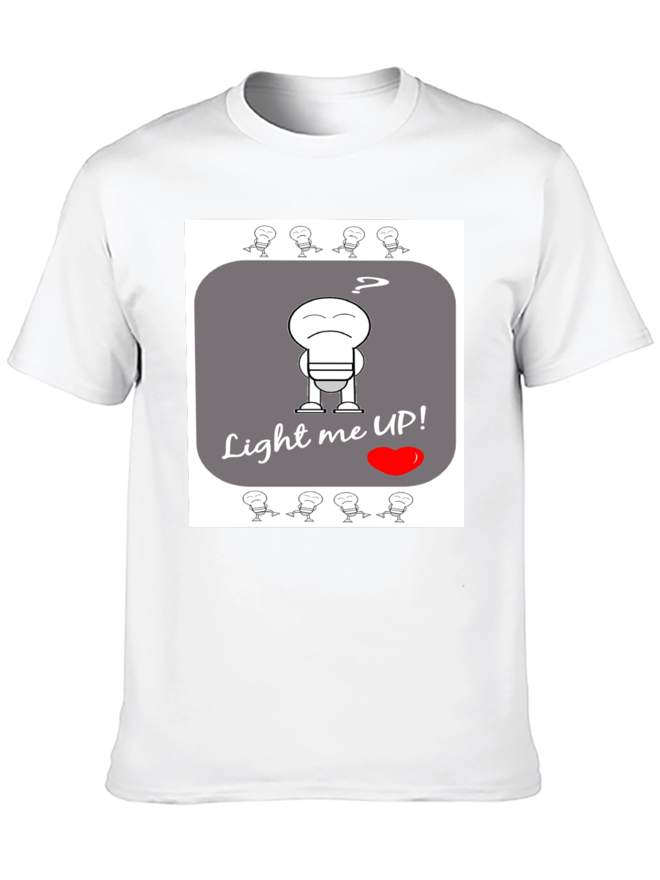 Humorous Light Me Up! Graphic T-Shirt - Black