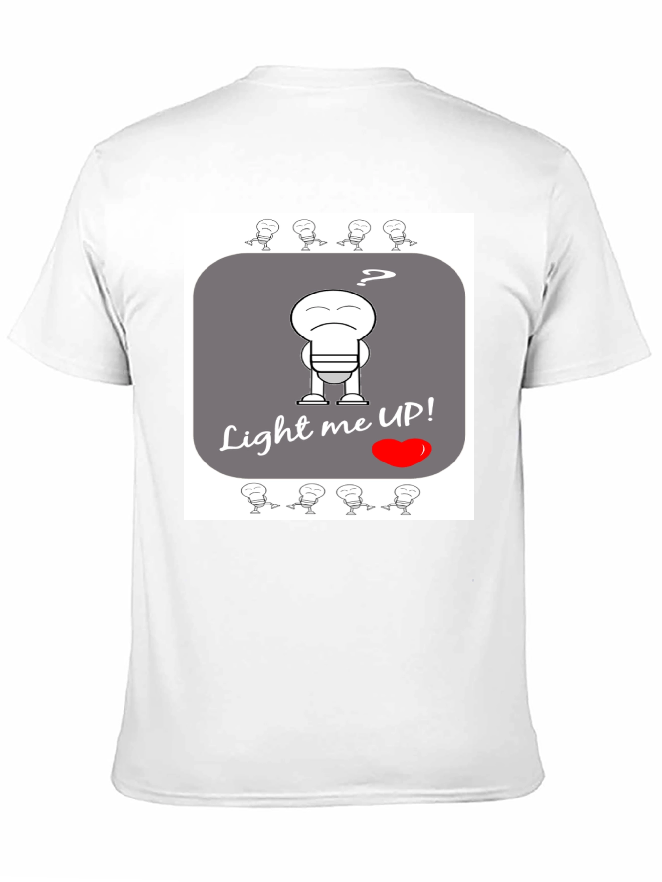 Humorous Light Me Up! Graphic T-Shirt - Black