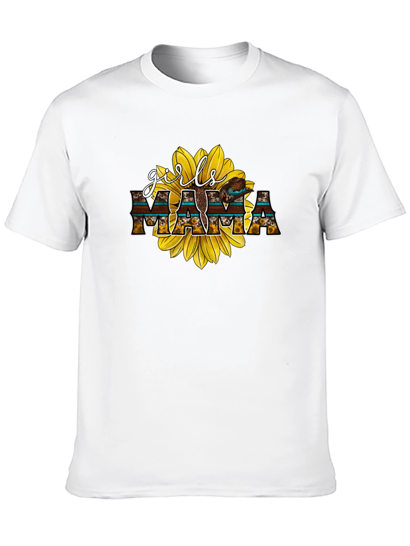 Girls Mama Sunflower Graphic Tee