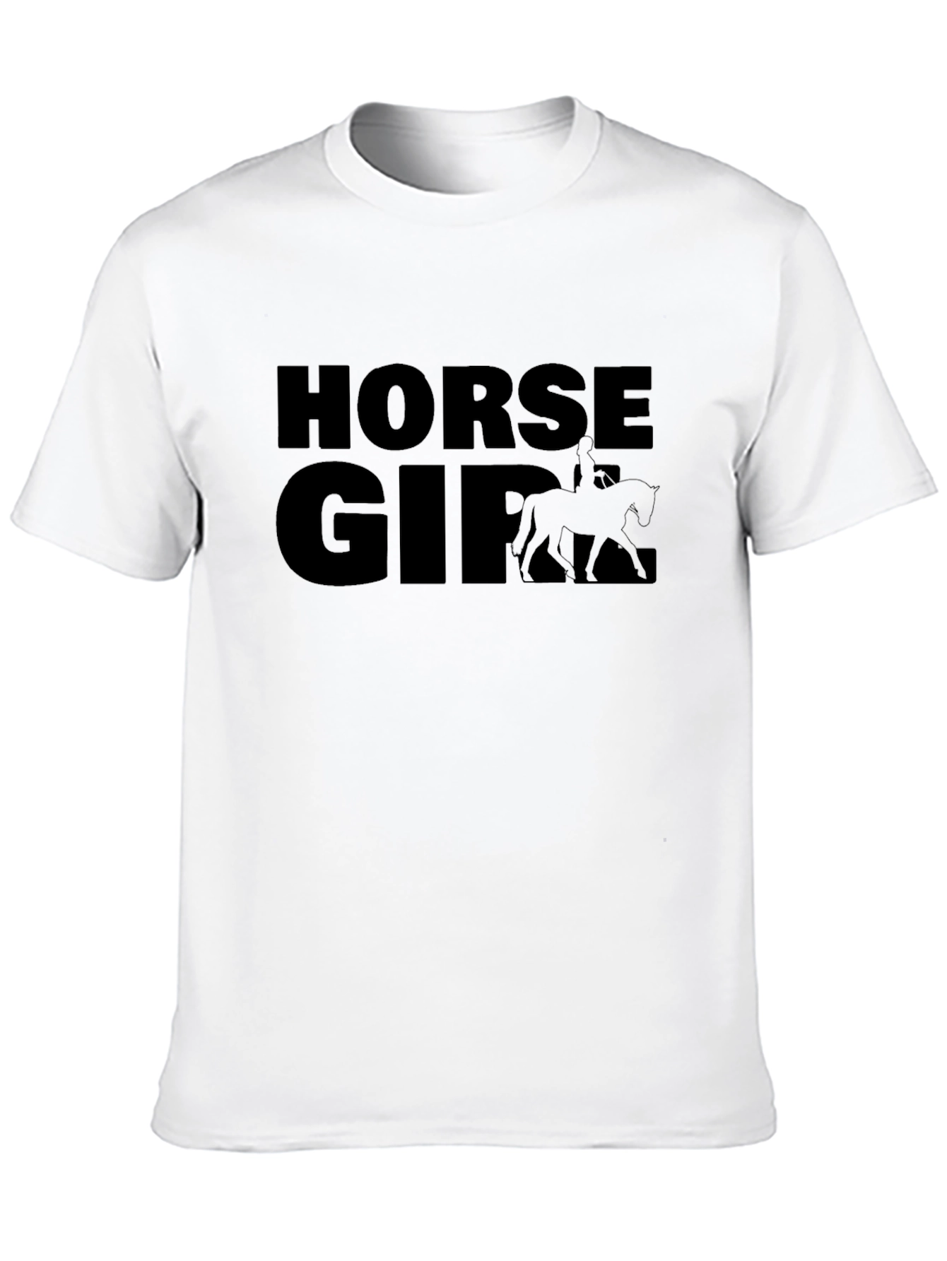 Horse Girl Black Graphic Tee - Equestrian Style