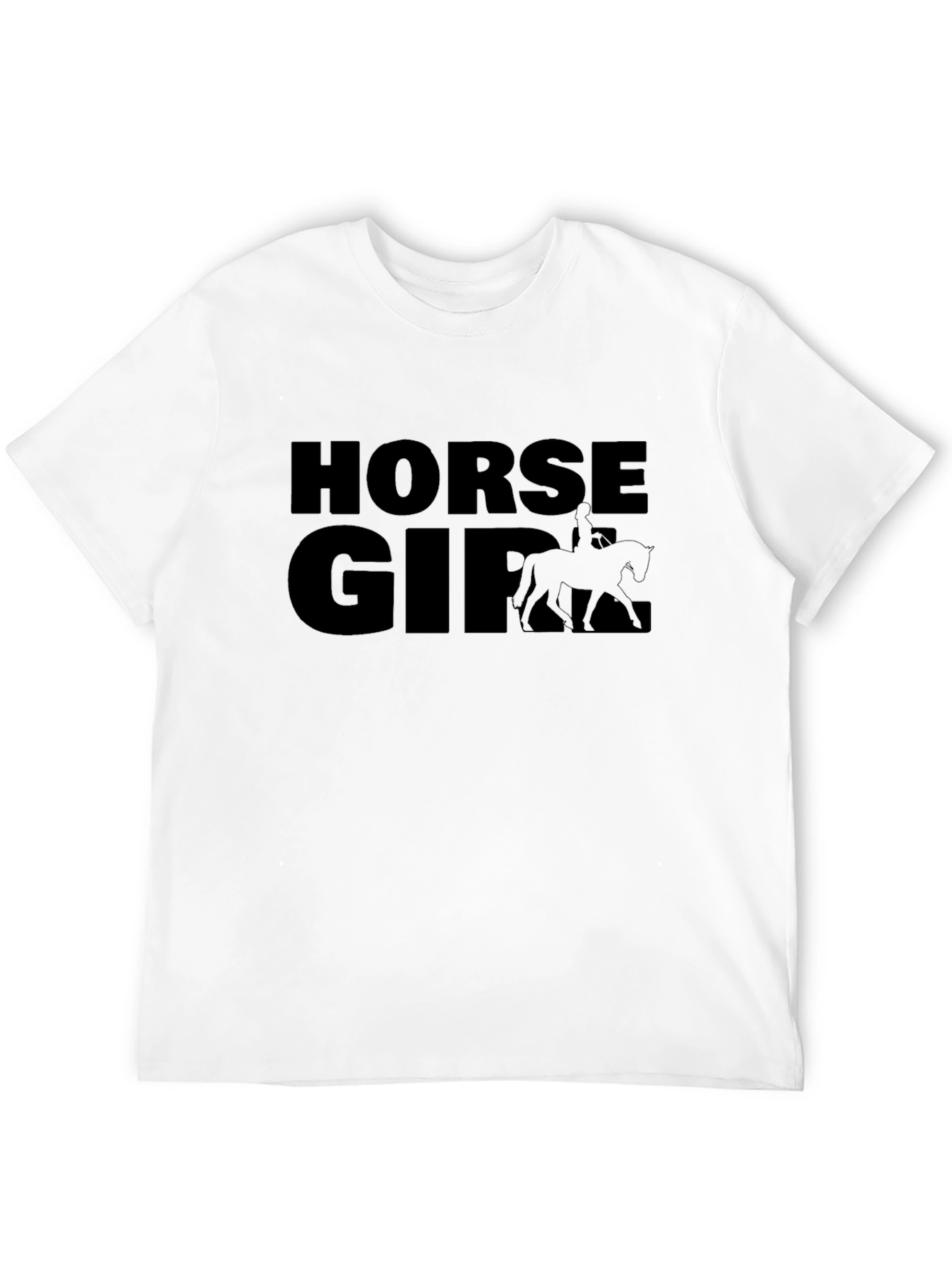 Horse Girl Black Graphic Tee - Equestrian Style
