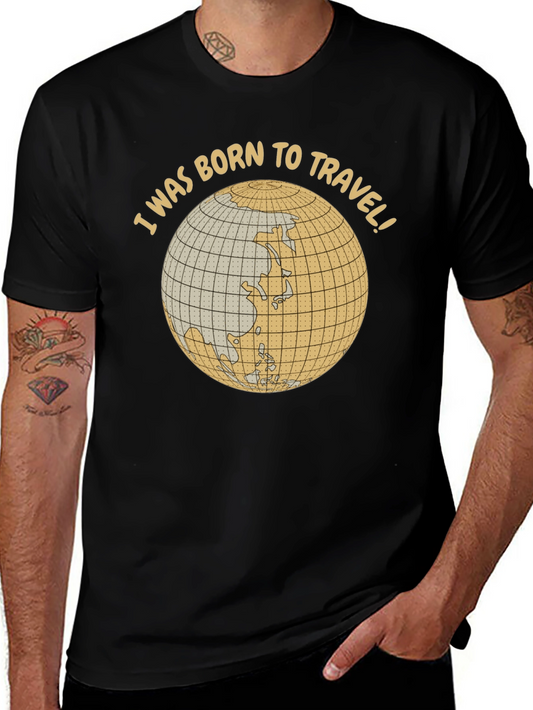 Born to Travel Globe Graphic T-Shirt