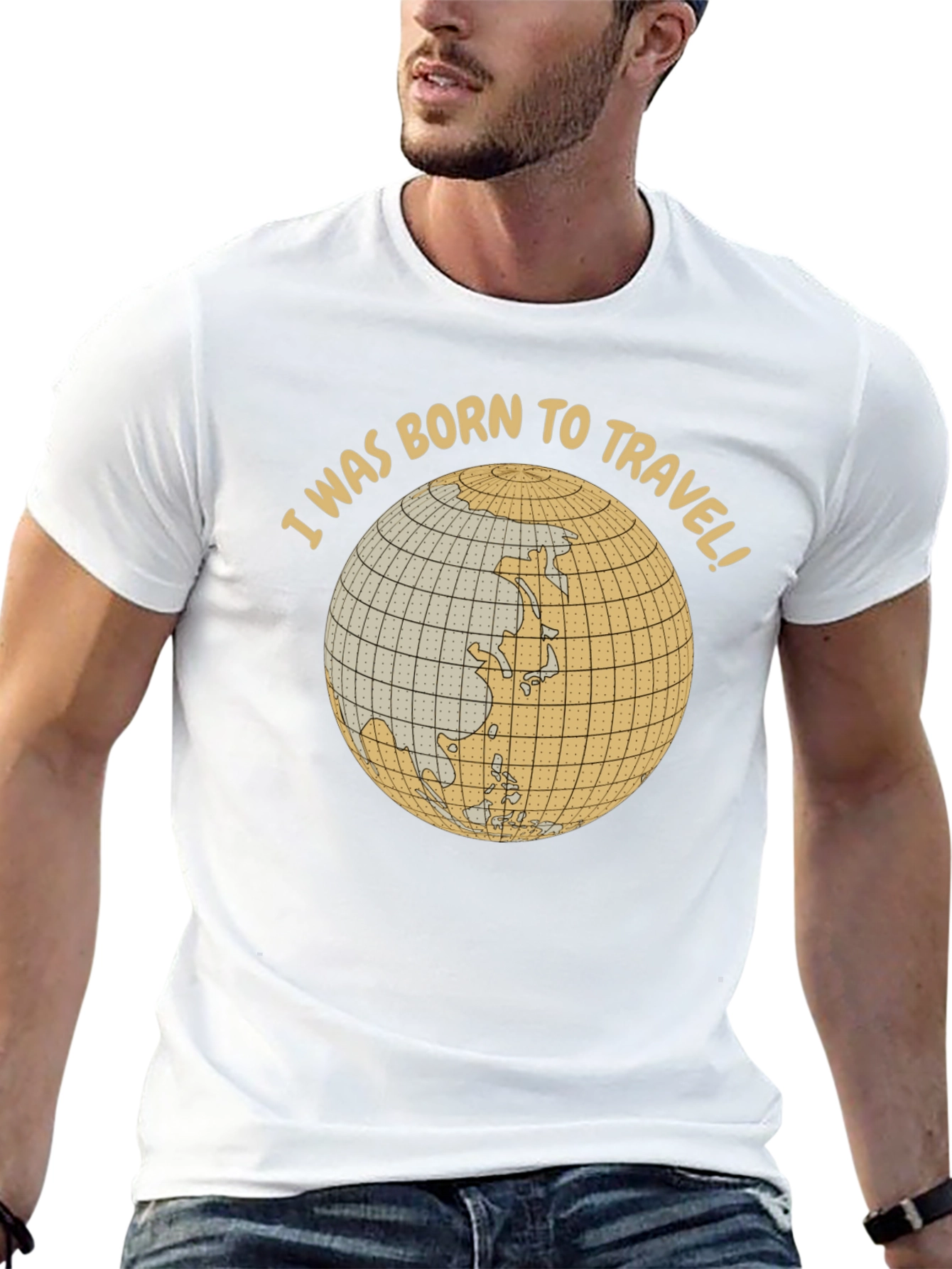 Born to Travel Globe Graphic T-Shirt