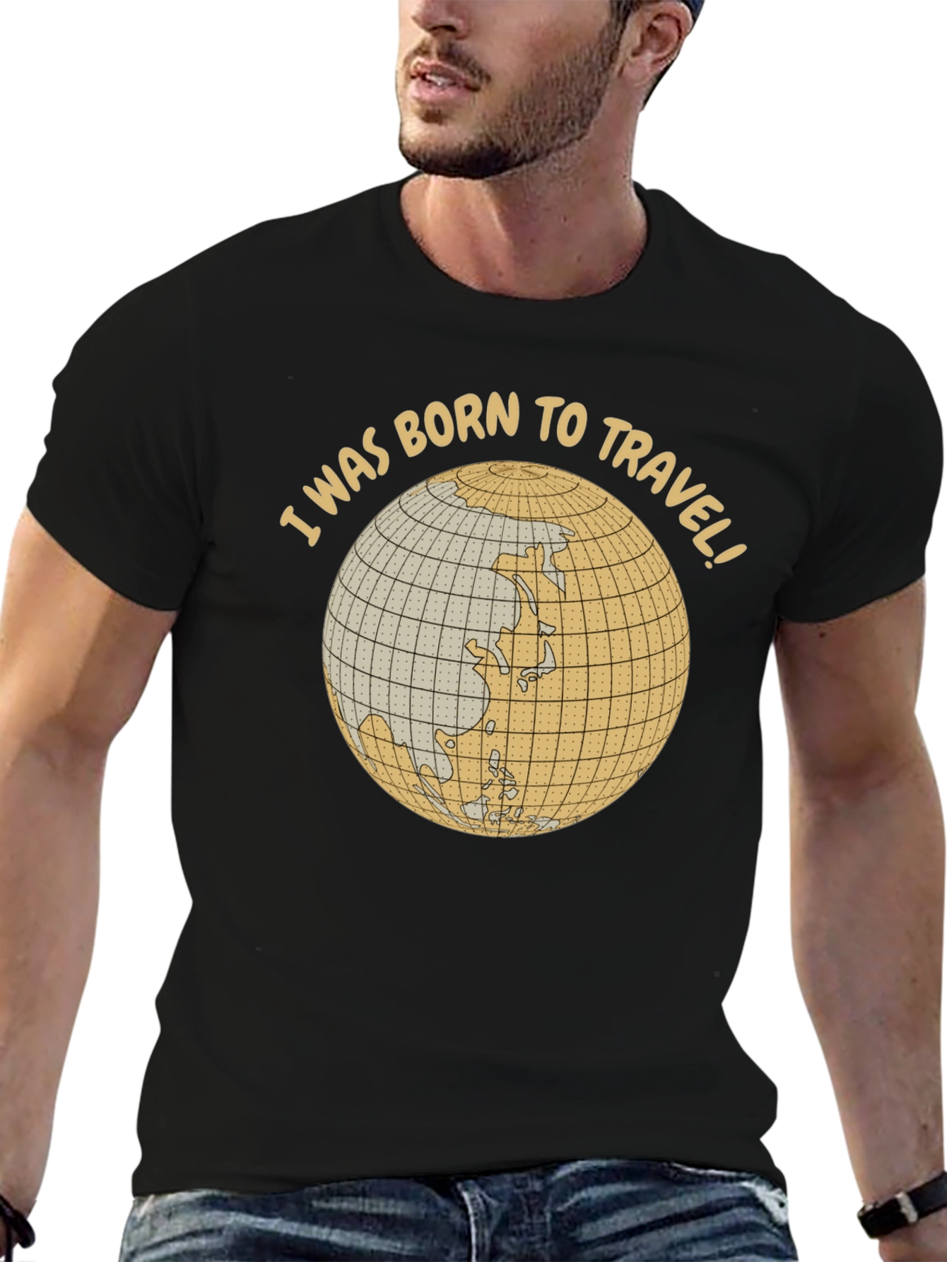 Born to Travel Globe Graphic T-Shirt