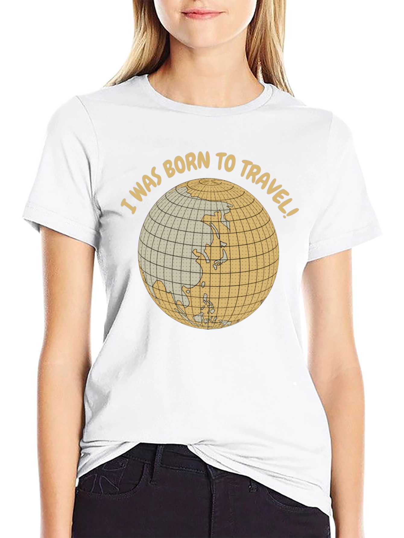 Born to Travel Globe Graphic T-Shirt