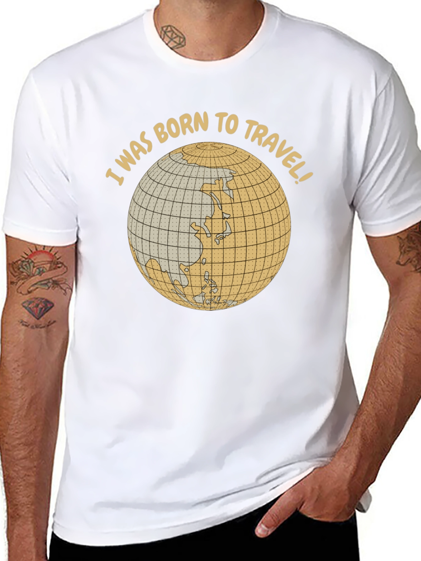 Born to Travel Globe Graphic T-Shirt