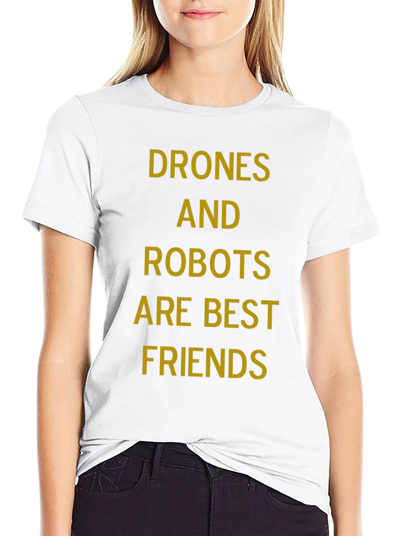 Drones and Robots Best Friends Graphic Tee
