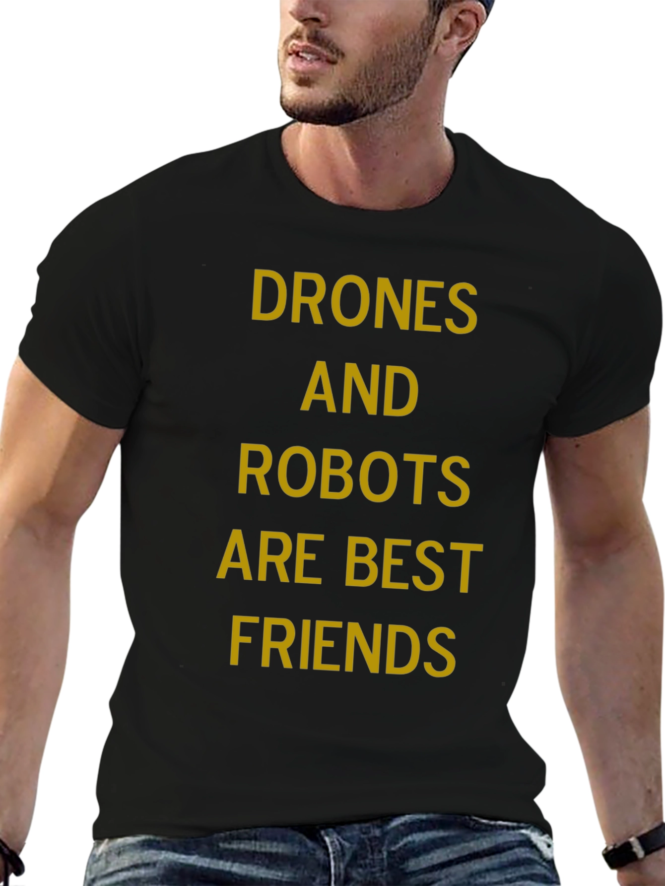 Drones and Robots Best Friends Graphic Tee