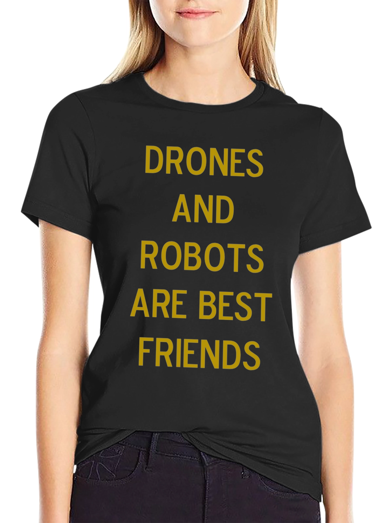 Drones and Robots Best Friends Graphic Tee