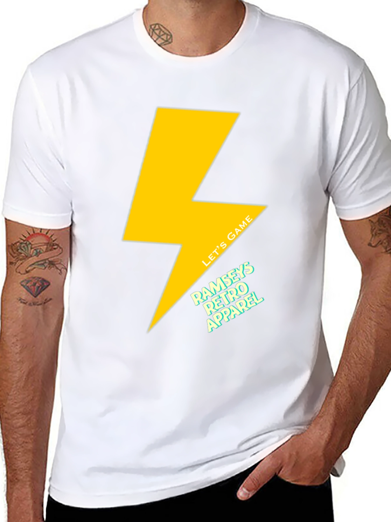 Retro Lightning Bolt T-Shirt - Game On!
