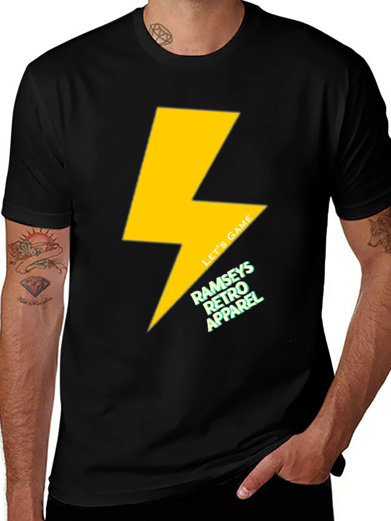 Retro Lightning Bolt T-Shirt - Game On!