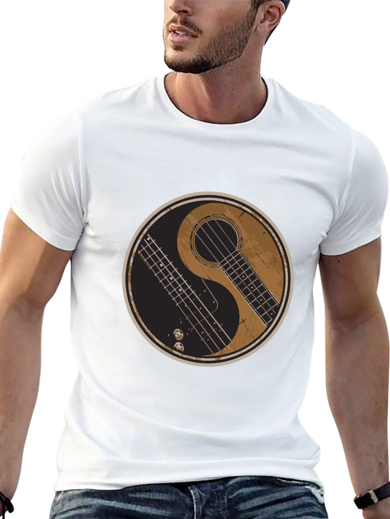 Yin Yang Guitar Bass T-Shirt