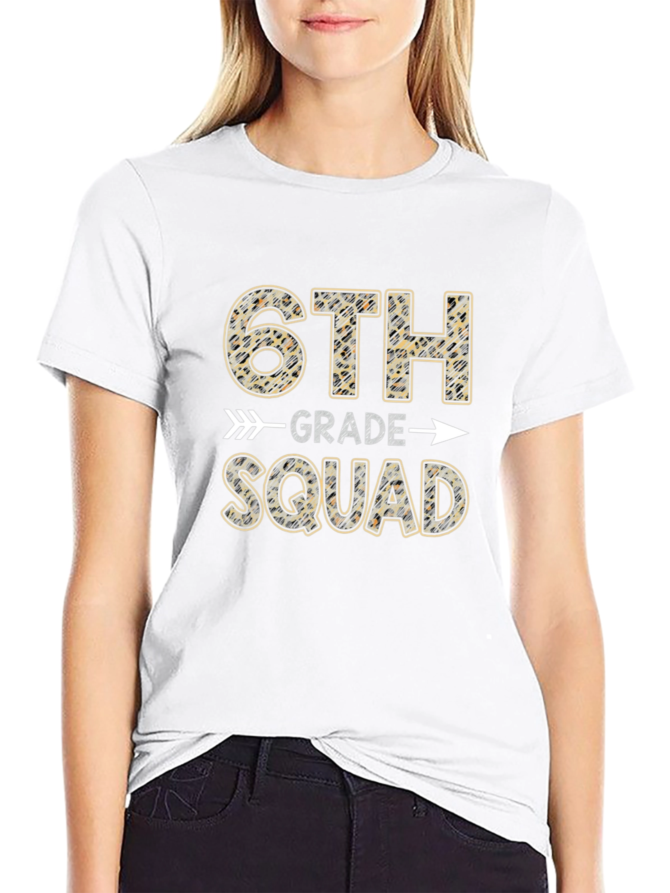 6th Grade Squad Leopard Print T-Shirt