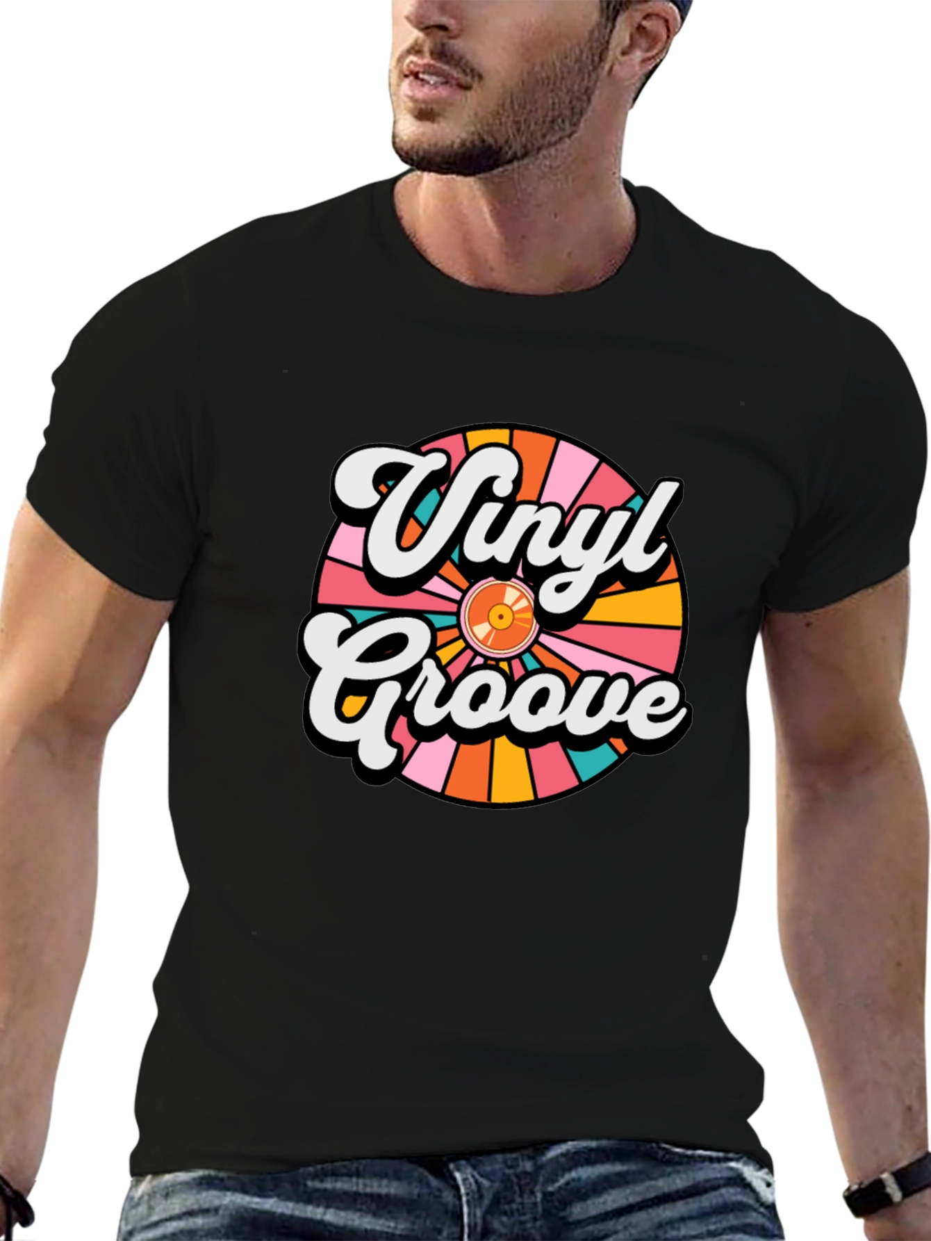 Vinyl Groove Retro Graphic T-Shirt