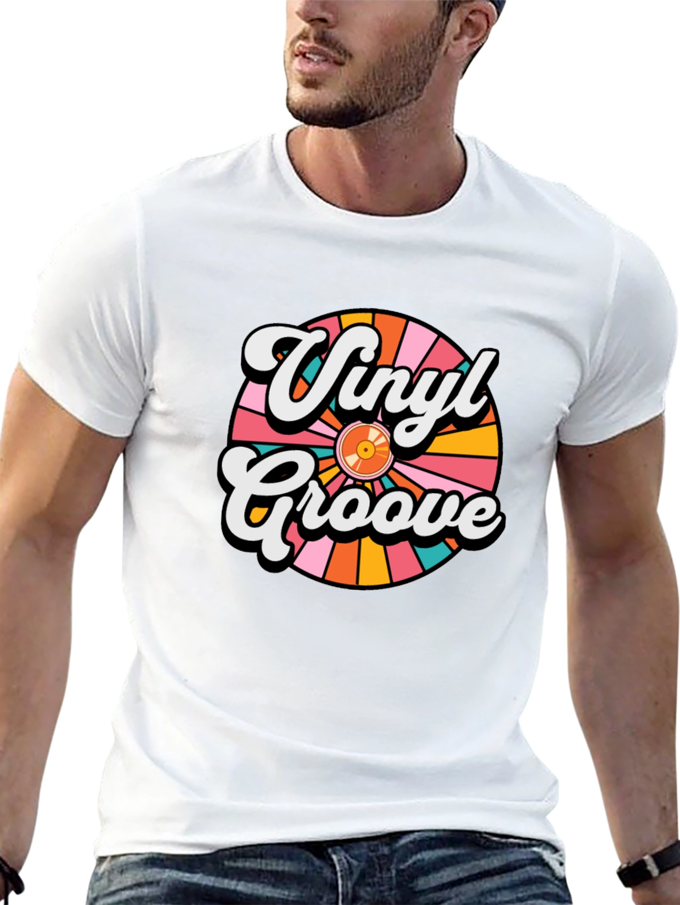 Vinyl Groove Retro Graphic T-Shirt