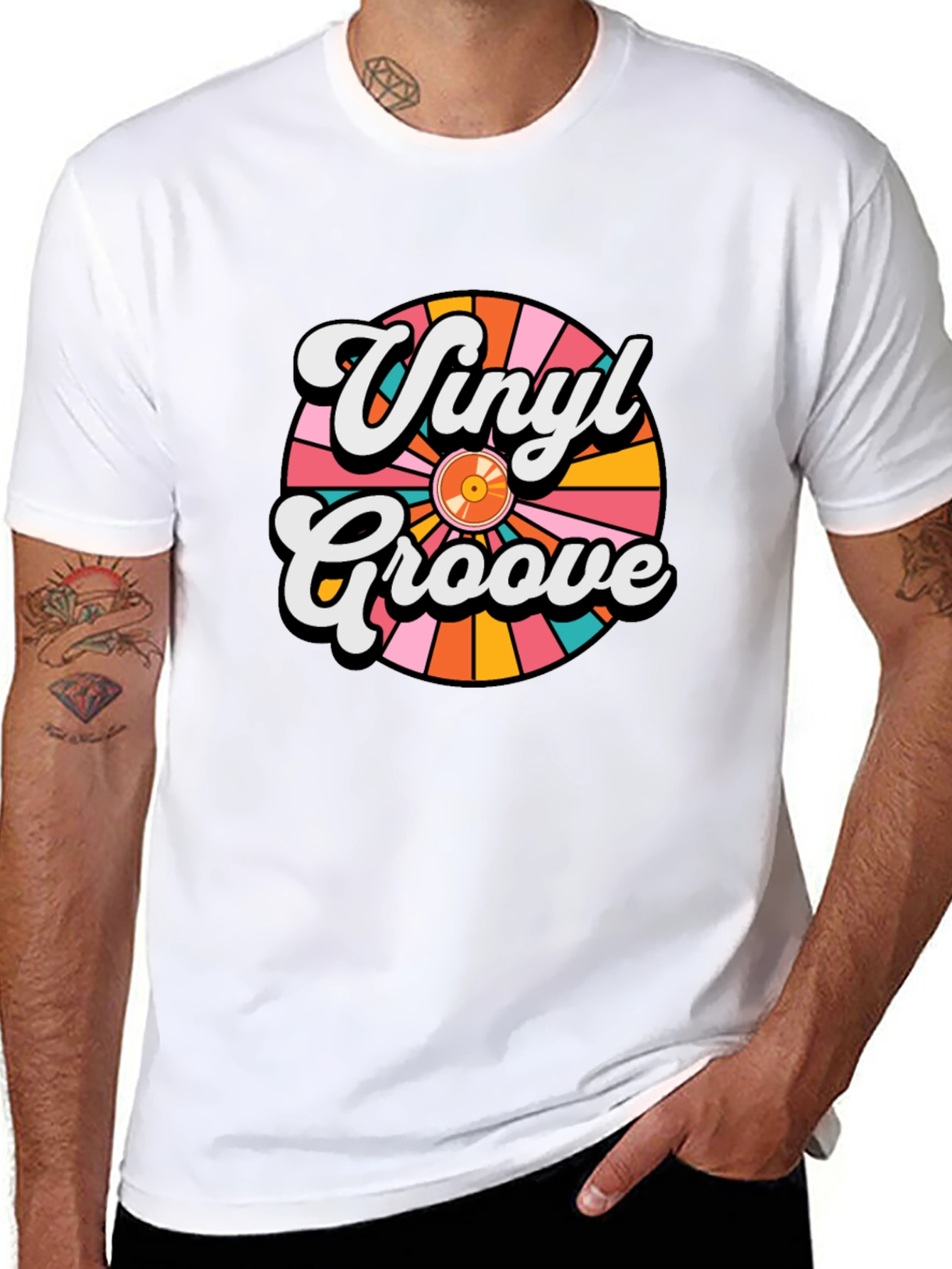 Vinyl Groove Retro Graphic T-Shirt