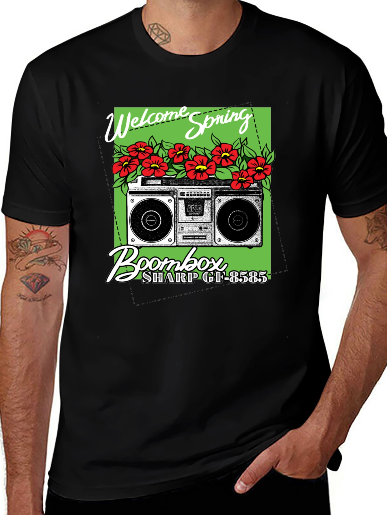 Welcome Spring Boombox Graphic Tee