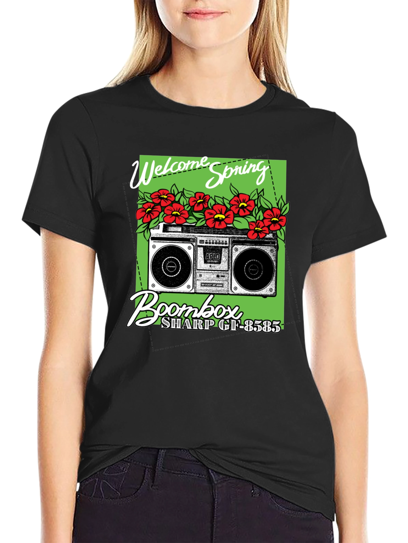 Welcome Spring Boombox Graphic Tee