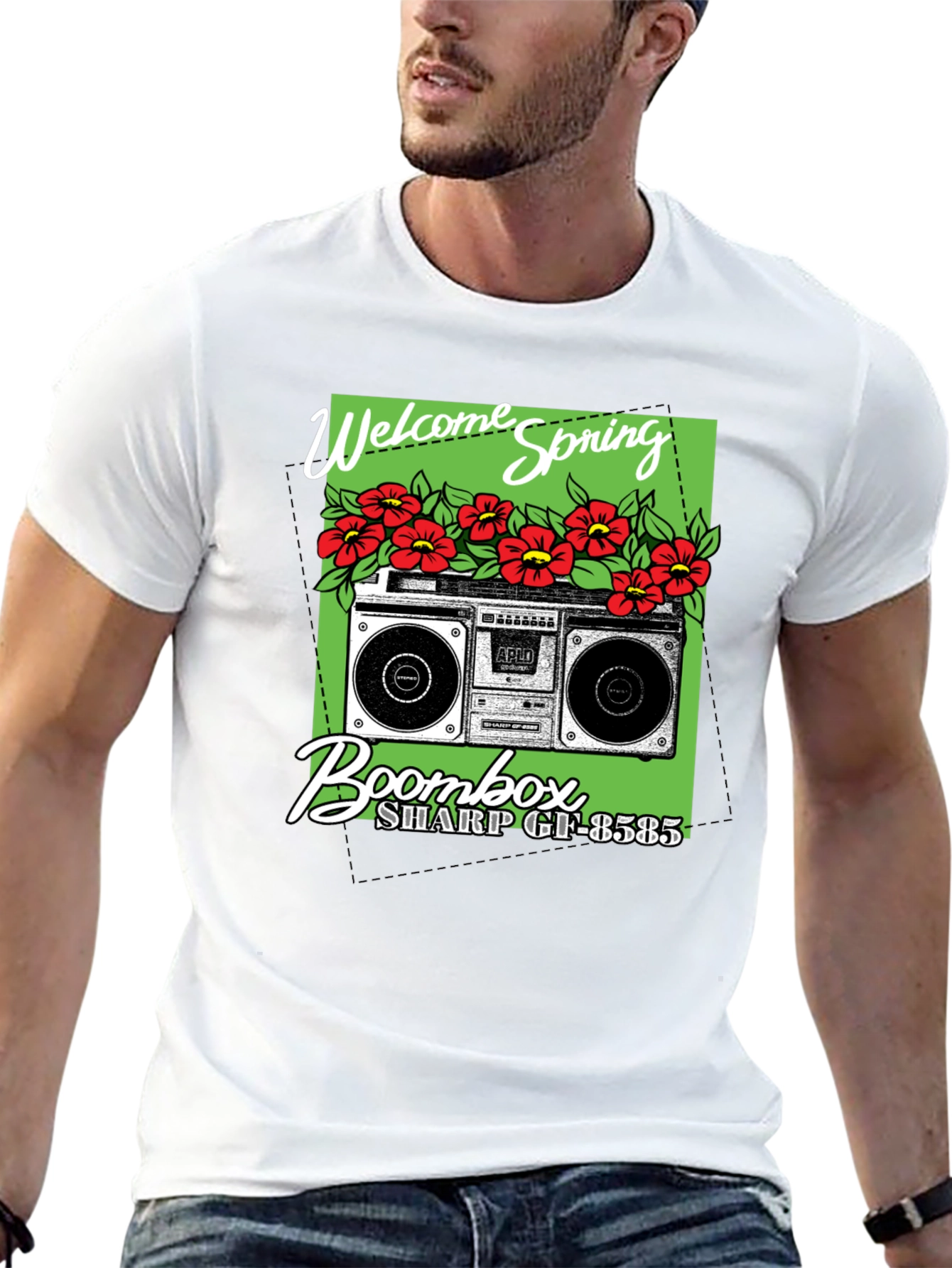 Welcome Spring Boombox Graphic Tee