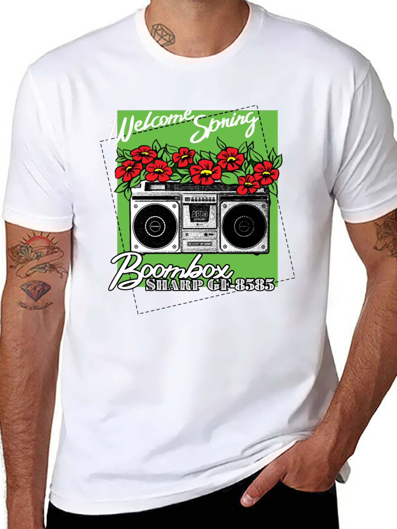 Welcome Spring Boombox Graphic Tee