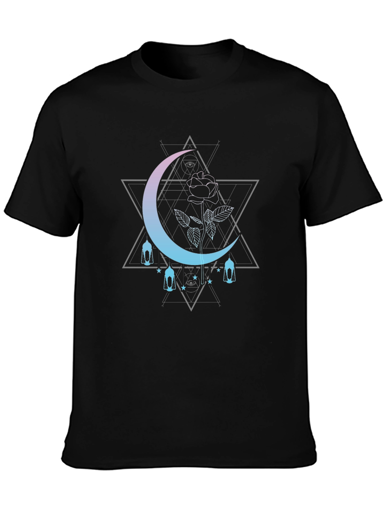 Mystic Moon Rose Graphic Tee