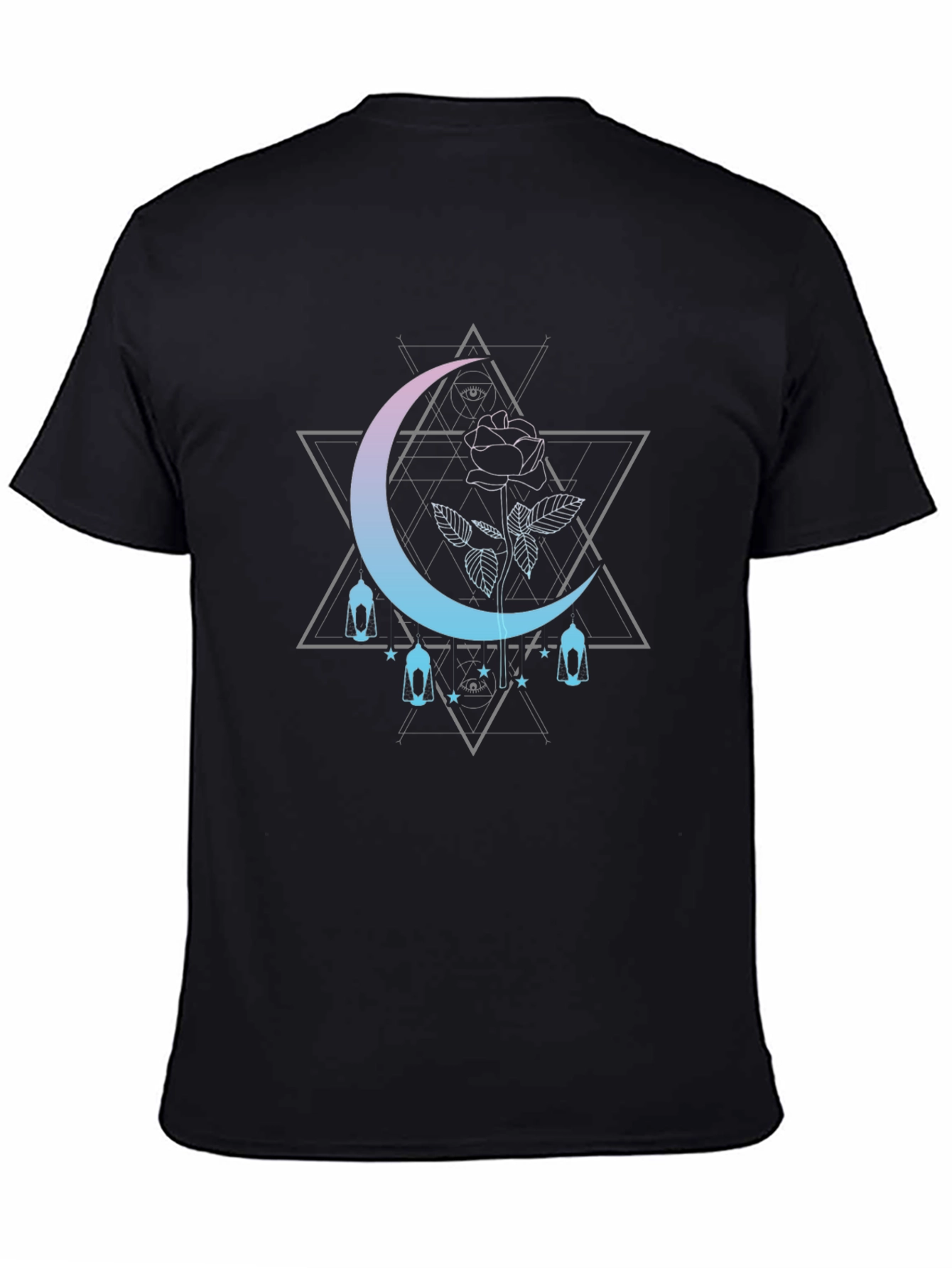 Mystic Moon Rose Graphic Tee