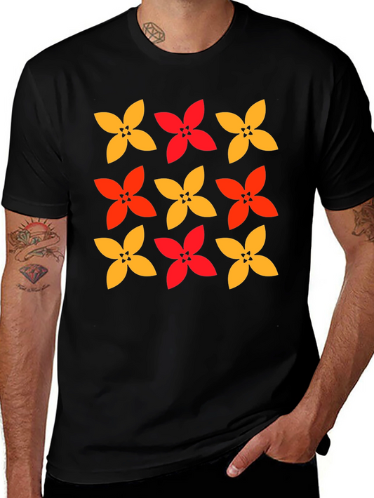 Floral Patterned Crew Neck T-Shirt