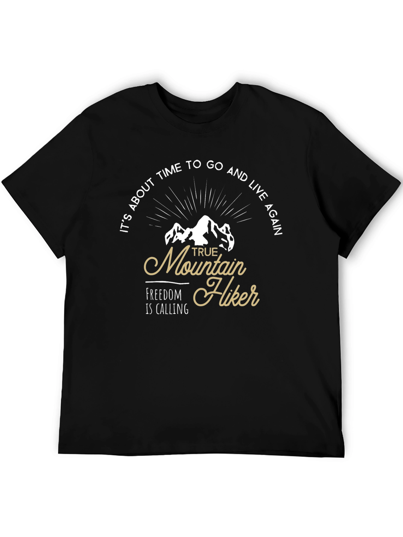 Mountain Hiker Black T-Shirt - Adventure Ready