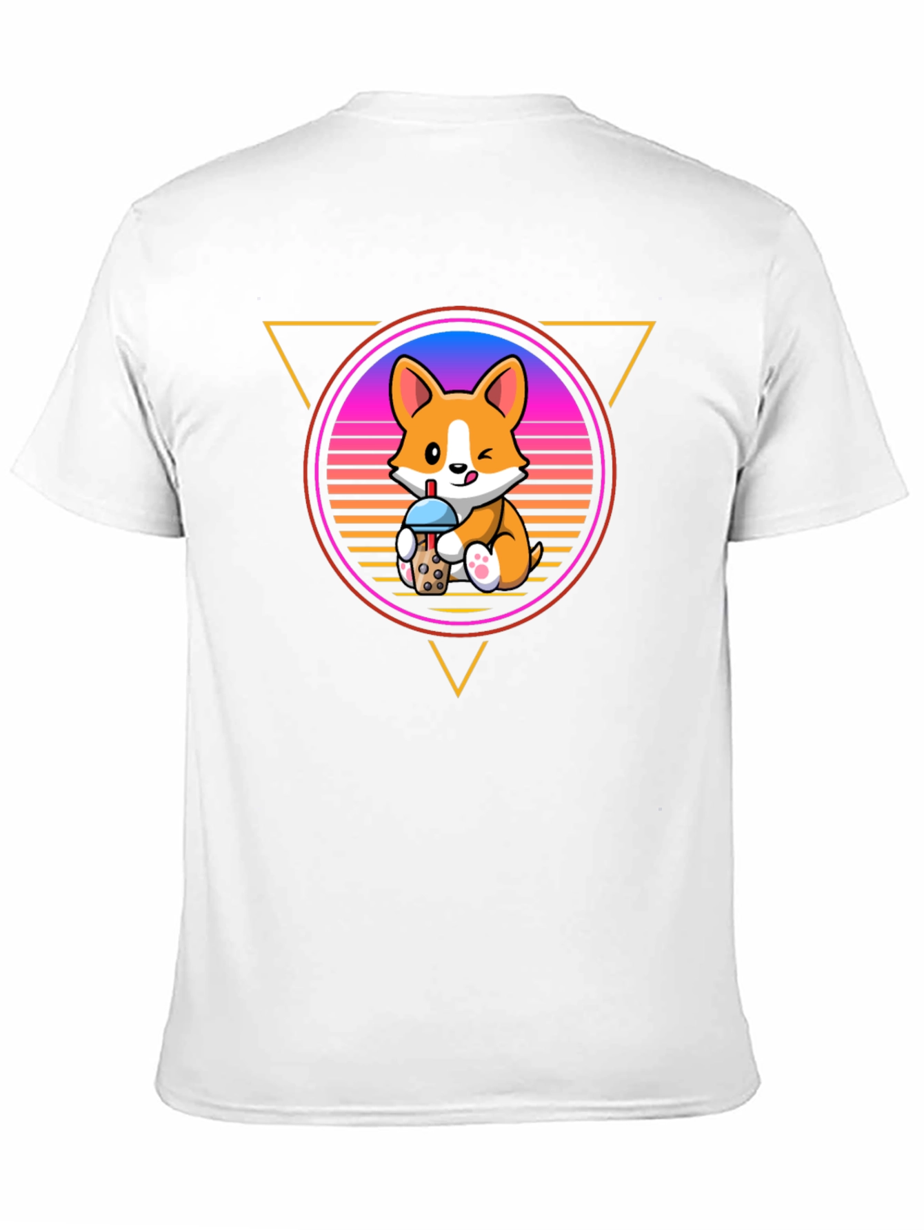Cute Corgi Bubble Tea Graphic Tee