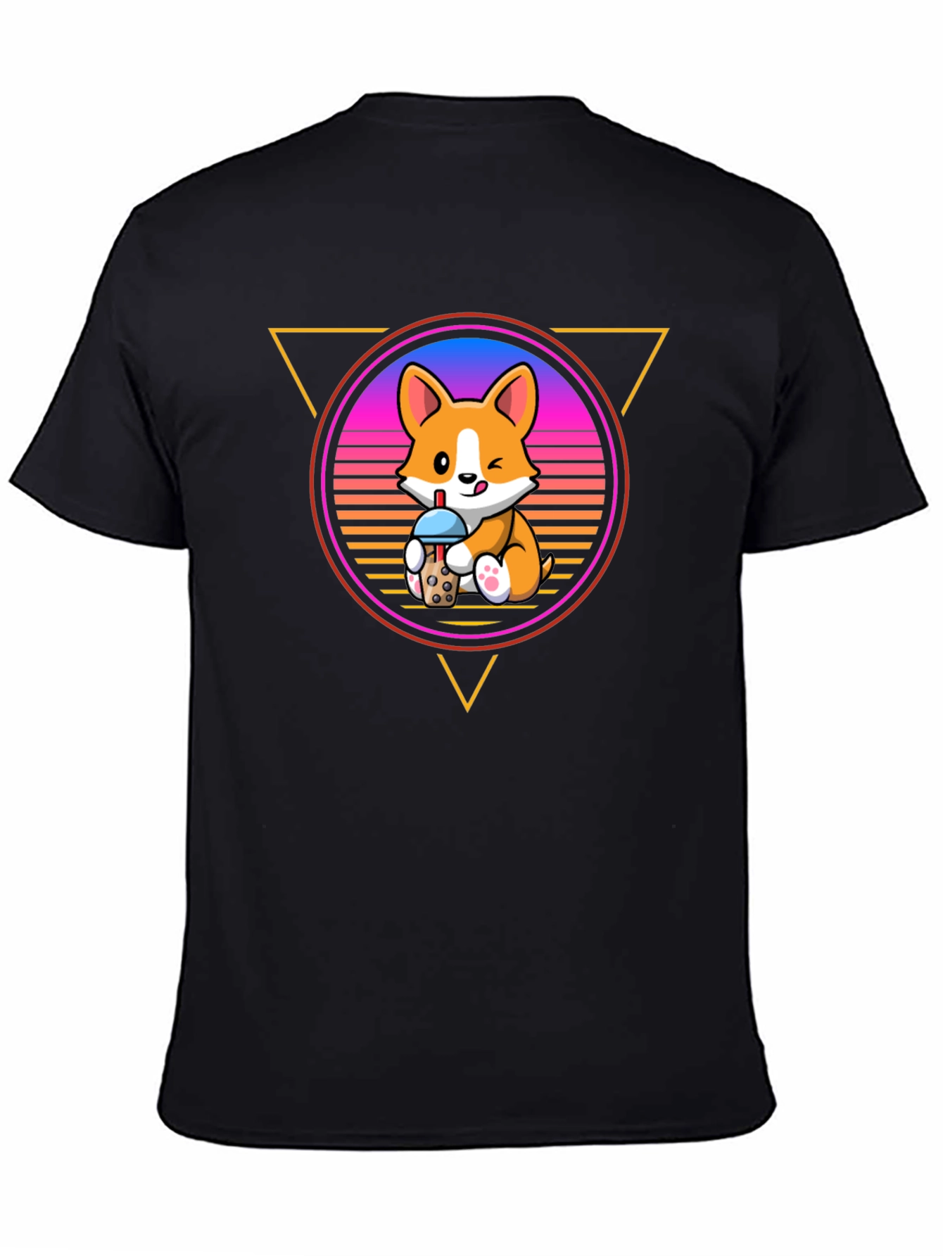 Cute Corgi Bubble Tea Graphic Tee