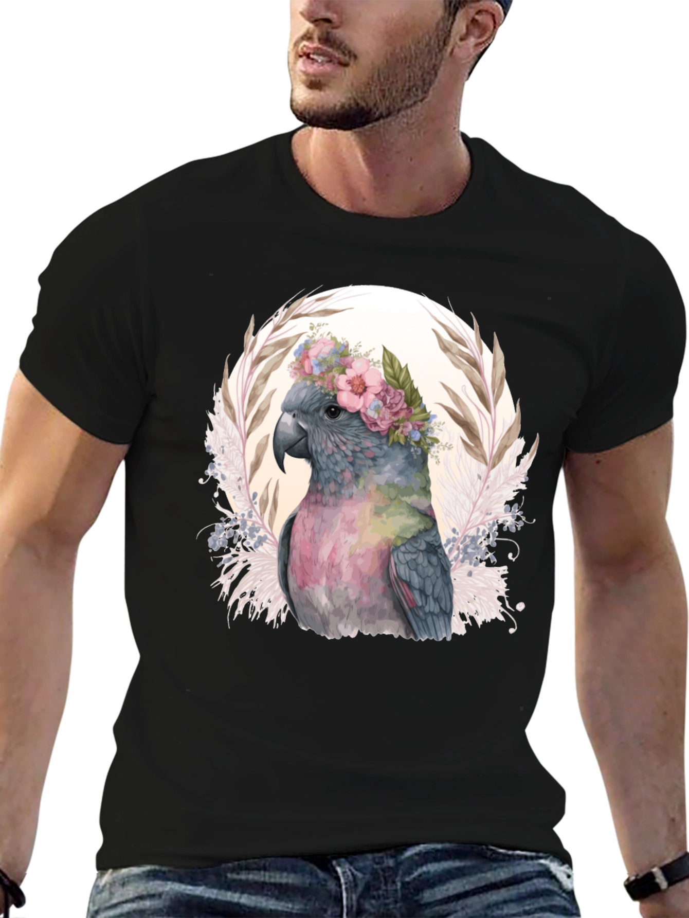 Floral Cockatoo Graphic Tee