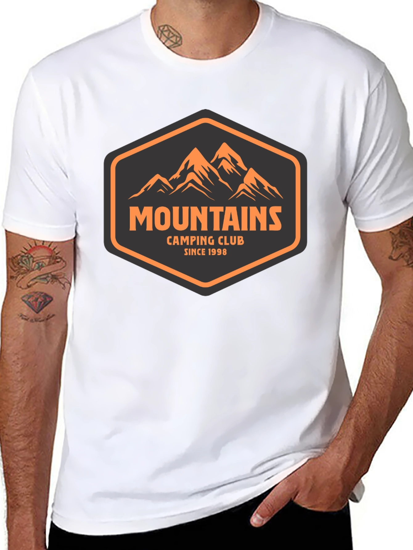 Mountains Camping Club Tee - Black