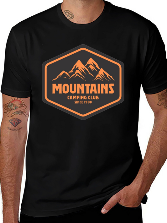 Mountains Camping Club Tee - Black
