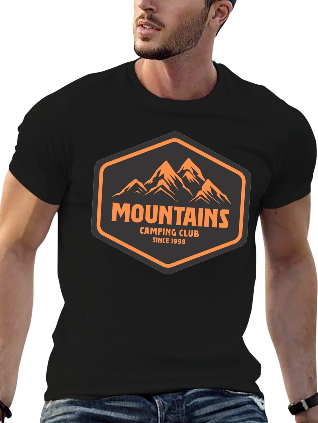 Mountains Camping Club Tee - Black